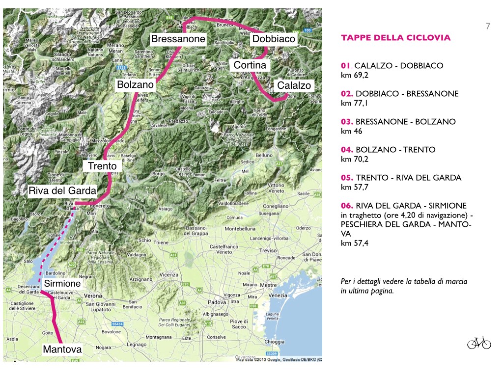 ciaobici.it mappa ciclovia santandrea