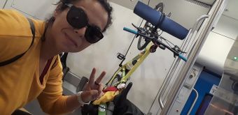 Francesca Ferraro, cicloturista amatoriale, improvvisatissima 